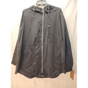 Waterproof Coat Women's Lrg Hooded Packable Water Resistant Jacket Fall Boating